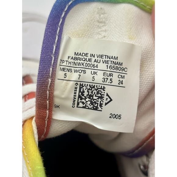 Converse Chuck Taylor All Stars White Rainbow Sole Womens Size 7 - Picture 10 of 16